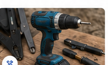 Cordless drill and home tools.