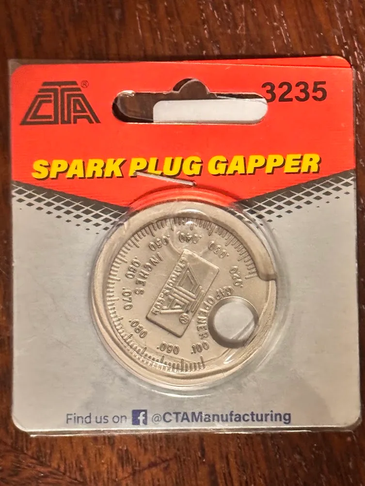 CTA Tools 3235 coin-style spark plug gap checker in its package