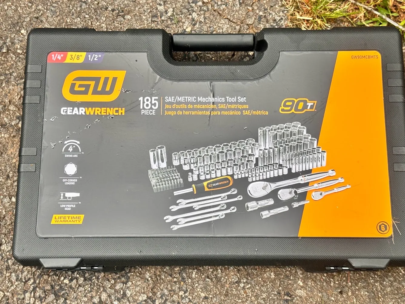 GEARWRENCH GW90MCBMTS 185-piece mechanics tool set closed case