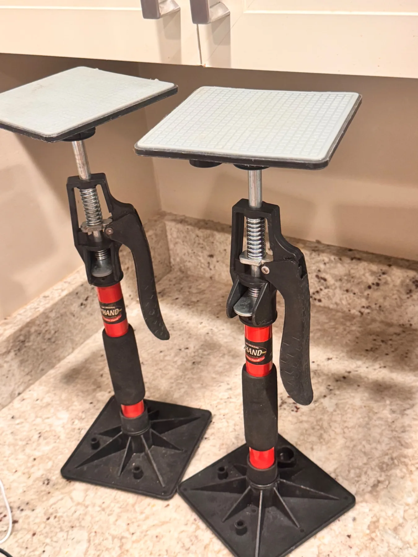Pair of FastCap Little Hand cabinet support tools